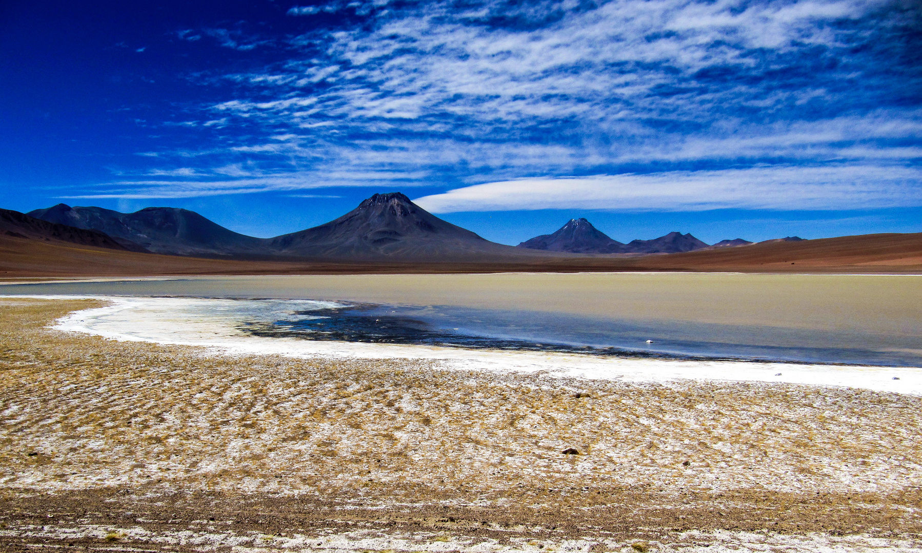 Lagune am Lascar nach dem Bolivianischen Winter