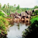 Lagune auf La Dique Seychellen