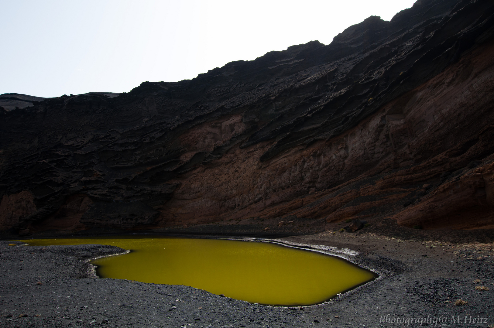 Lagune im Krater El Golfo auf Lanzarote