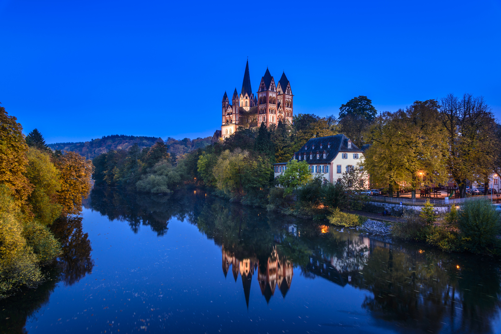 Lahn mit Limburger Dom, Hessen