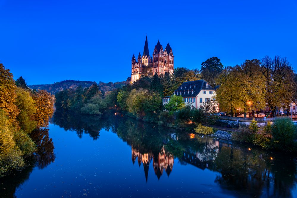 Lahn mit Limburger Dom, Hessen