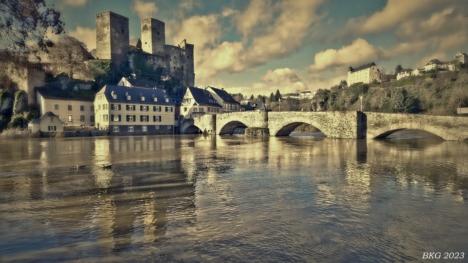 Lahnhochwasser in Runkel 