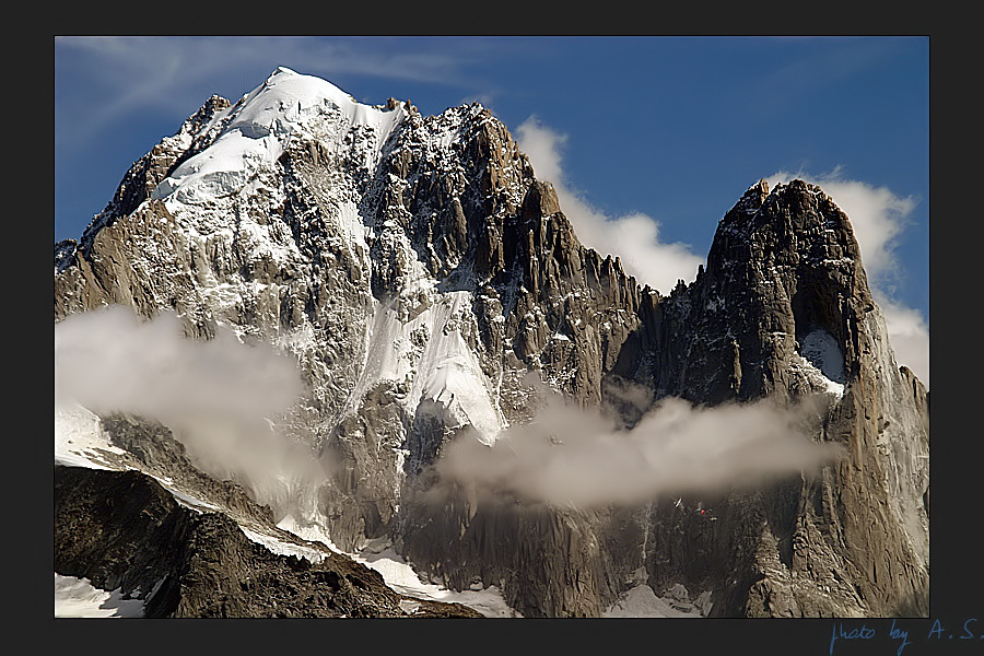 L`Aiguille Verte et l`Aiguille du Dru