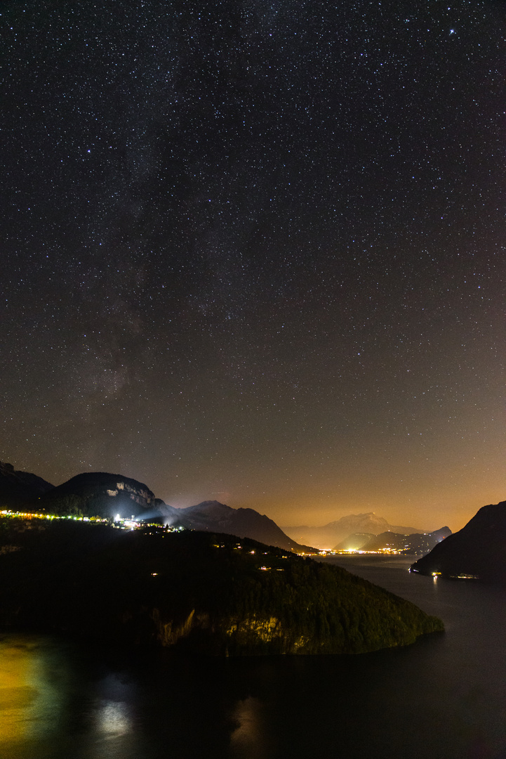 lake and stars