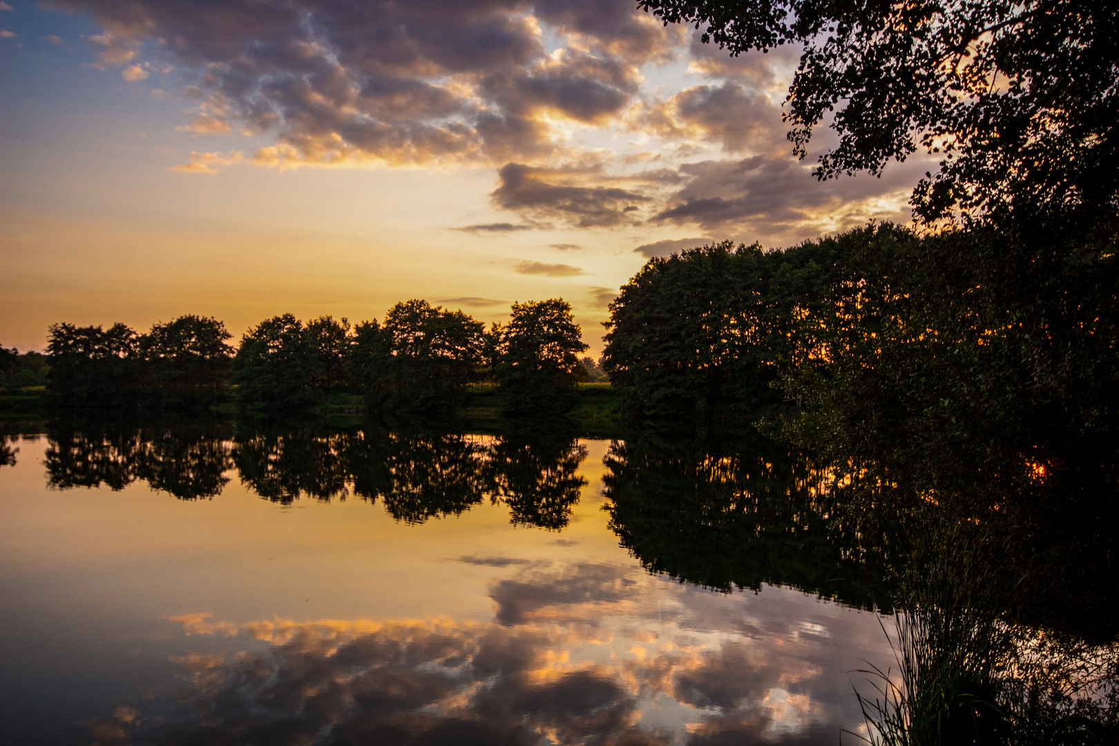 Lake At Sunset