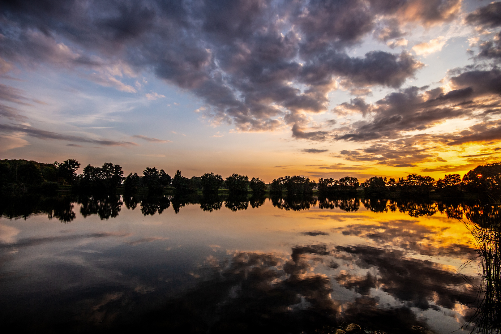 Lake At Sunset