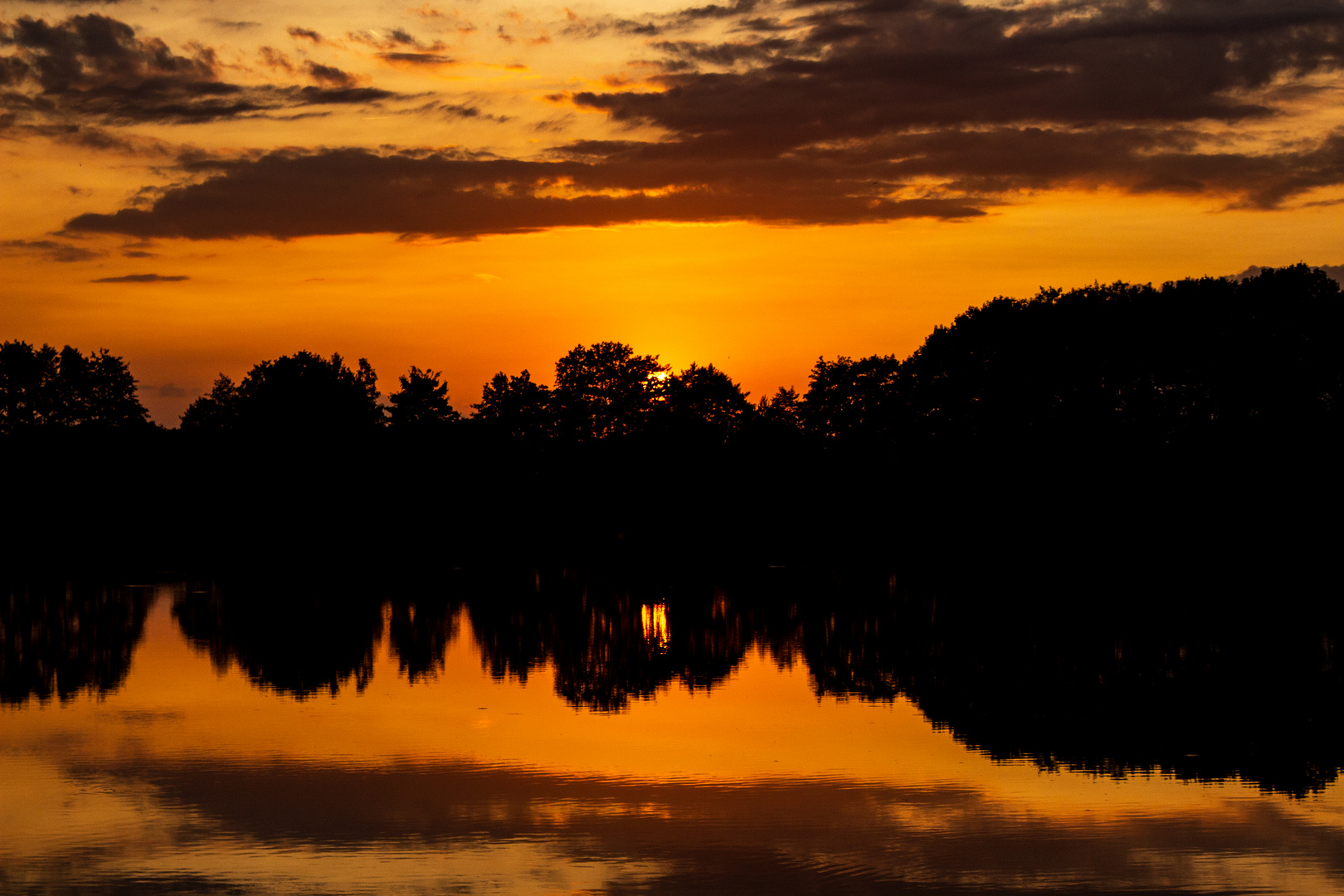 Lake At Sunset