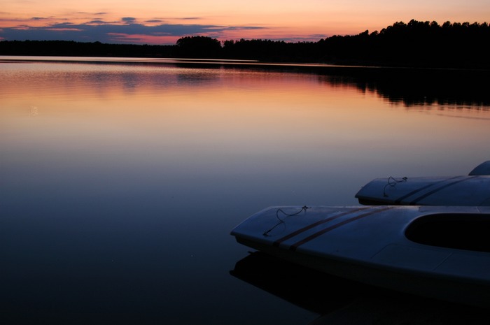 Lake Crabtree at dusk