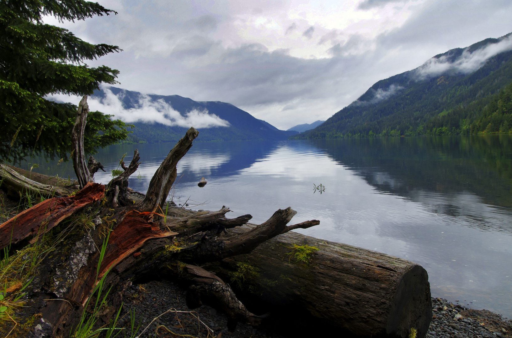 Lake Crescent - a deep crater lake in Olympic National Park