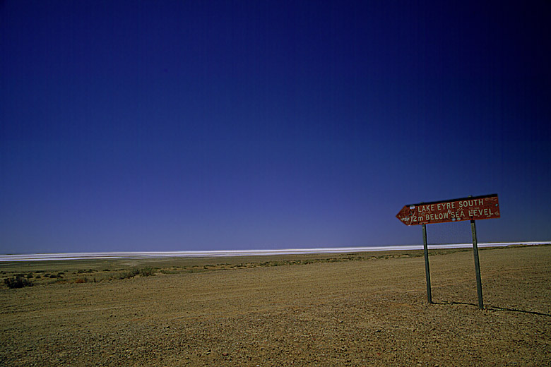 Lake Eyre South, 12m below sea level