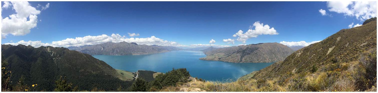 Lake Hawea as seen from Sawyer Burn Track, Jan. 2014