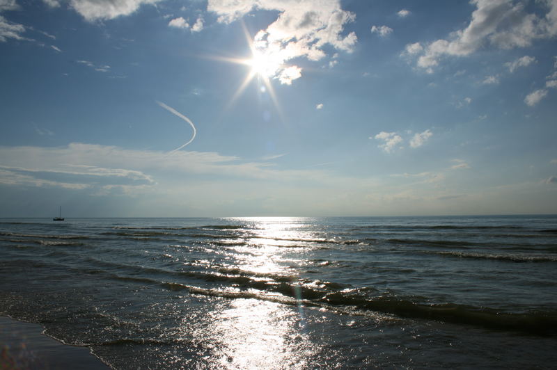 Lake Huron am spaeten Nachmittag