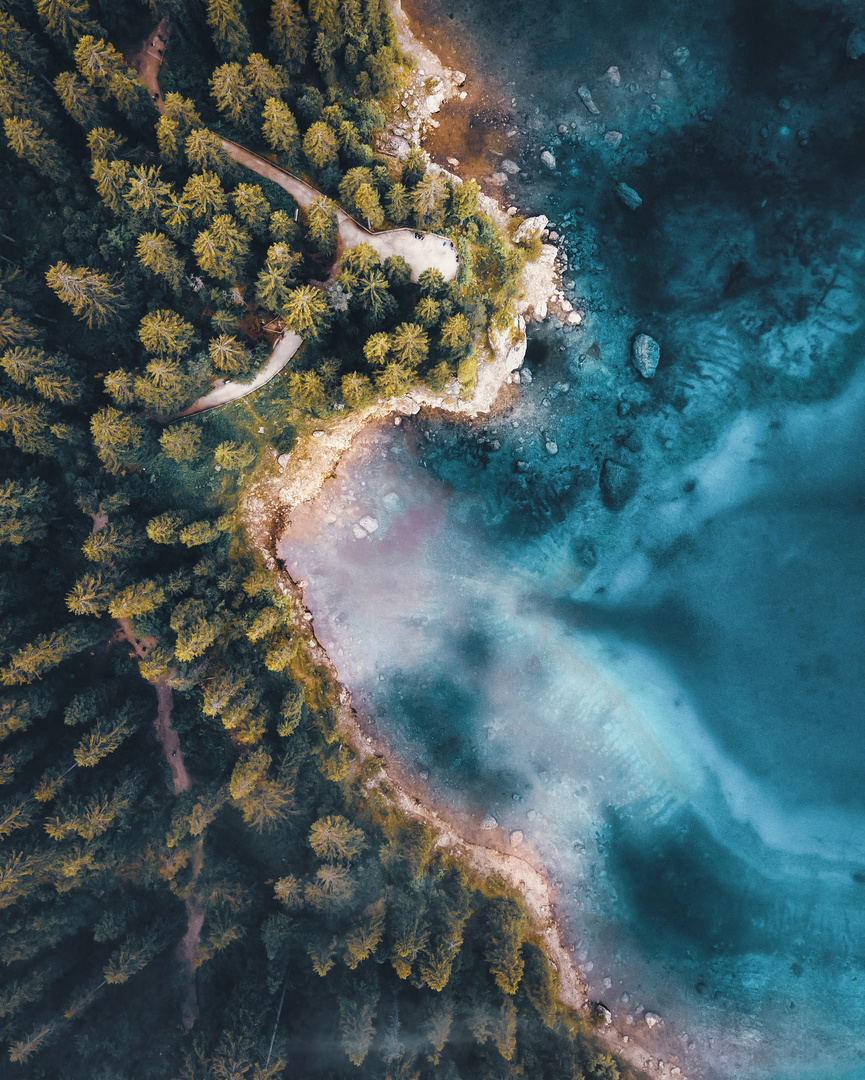 Lake Karersee from above 