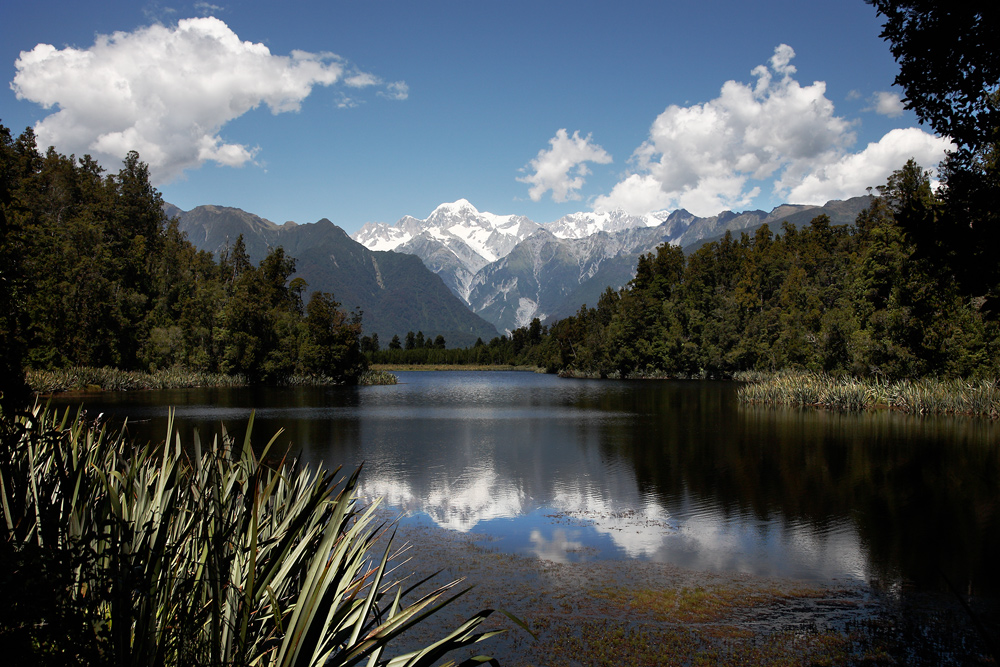 Lake Matheson mit Mount Cook