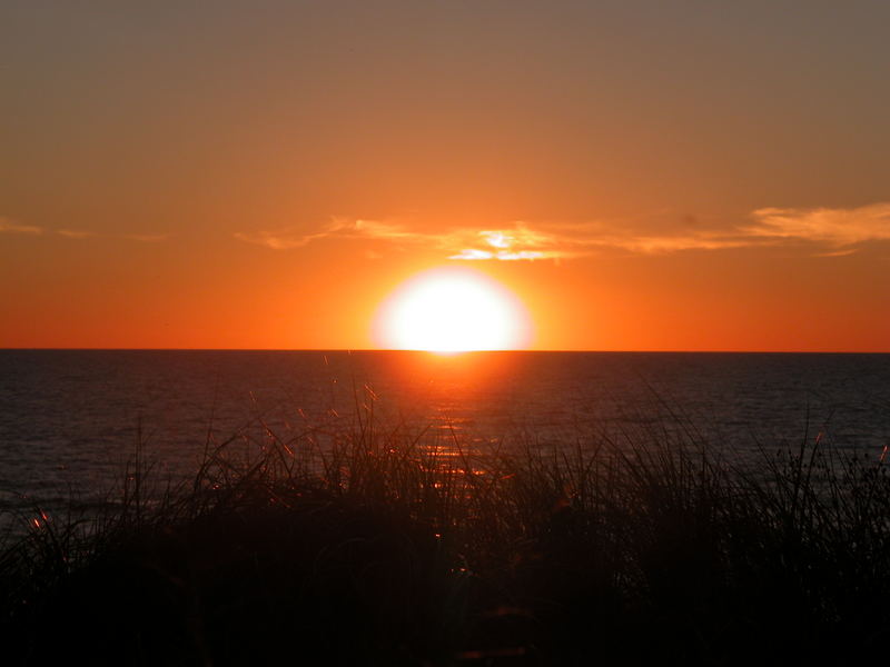 Lake Michigan Sunset in Fall