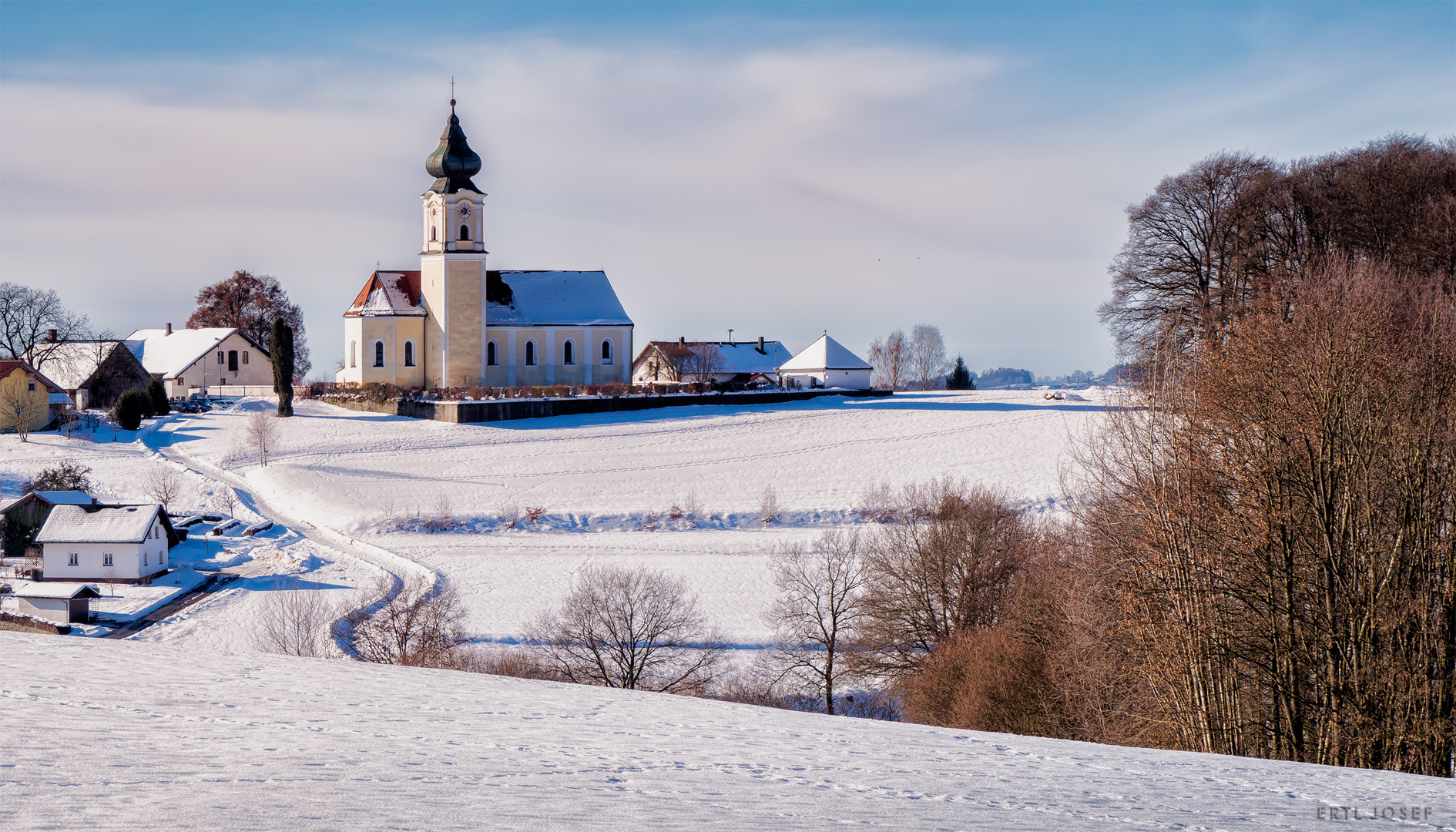 Lalling im Winter - Kirche71