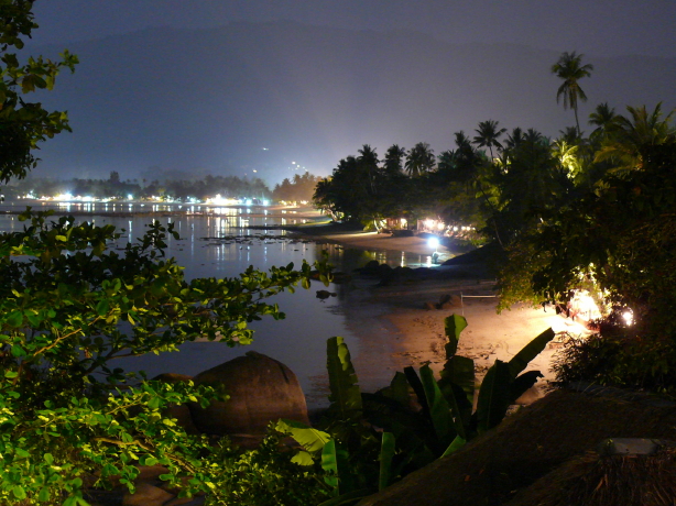 Lamai Beach at night, Koh Samui, Bay View Ressort