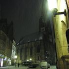 Lambertikirche Münster in winterlicher Schneenacht