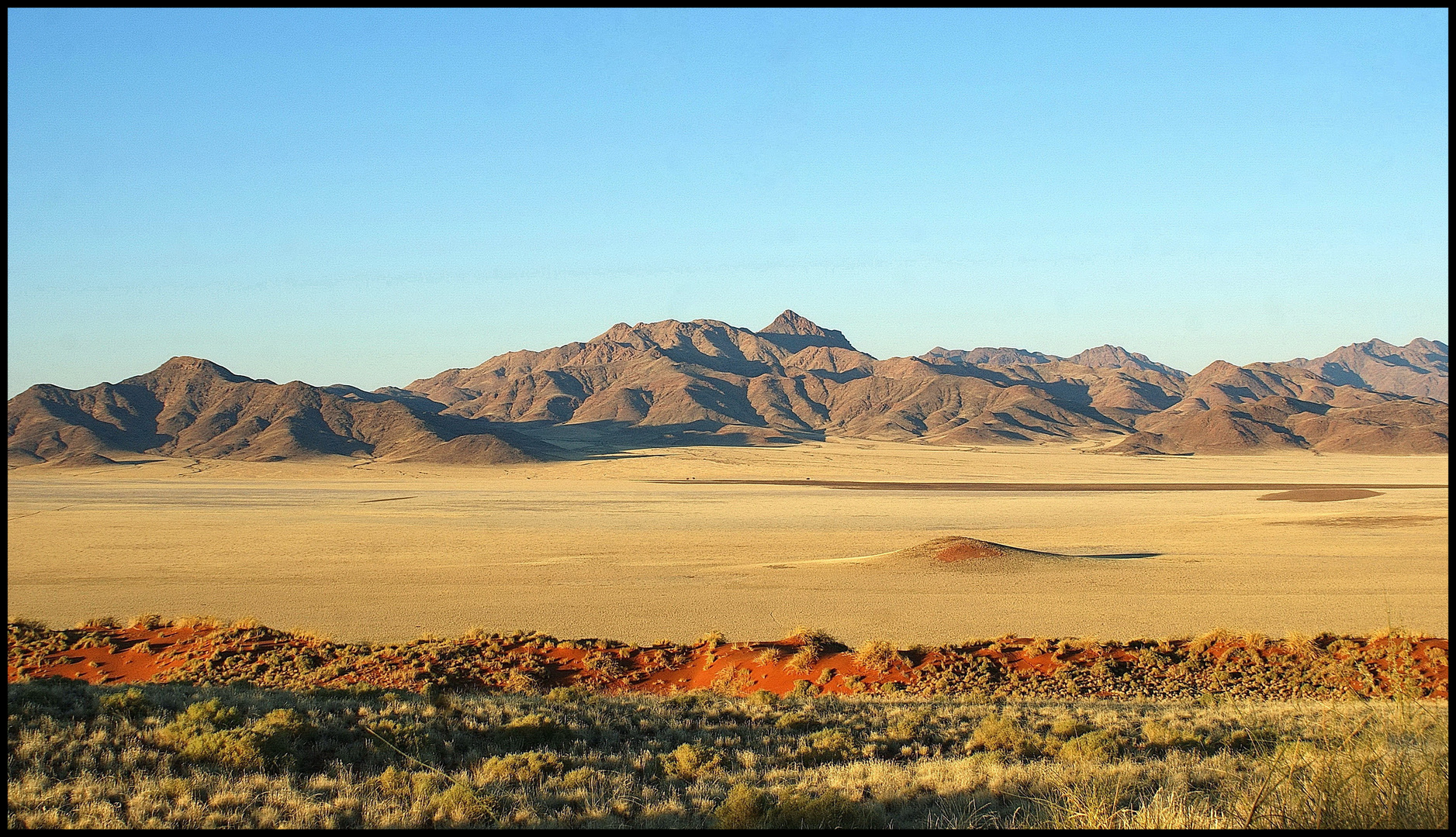 L'ambiance du lever de soleil en namibie