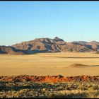 L'ambiance du lever de soleil en namibie