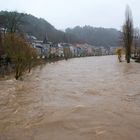 L'Amblève en crue à Remouchamps