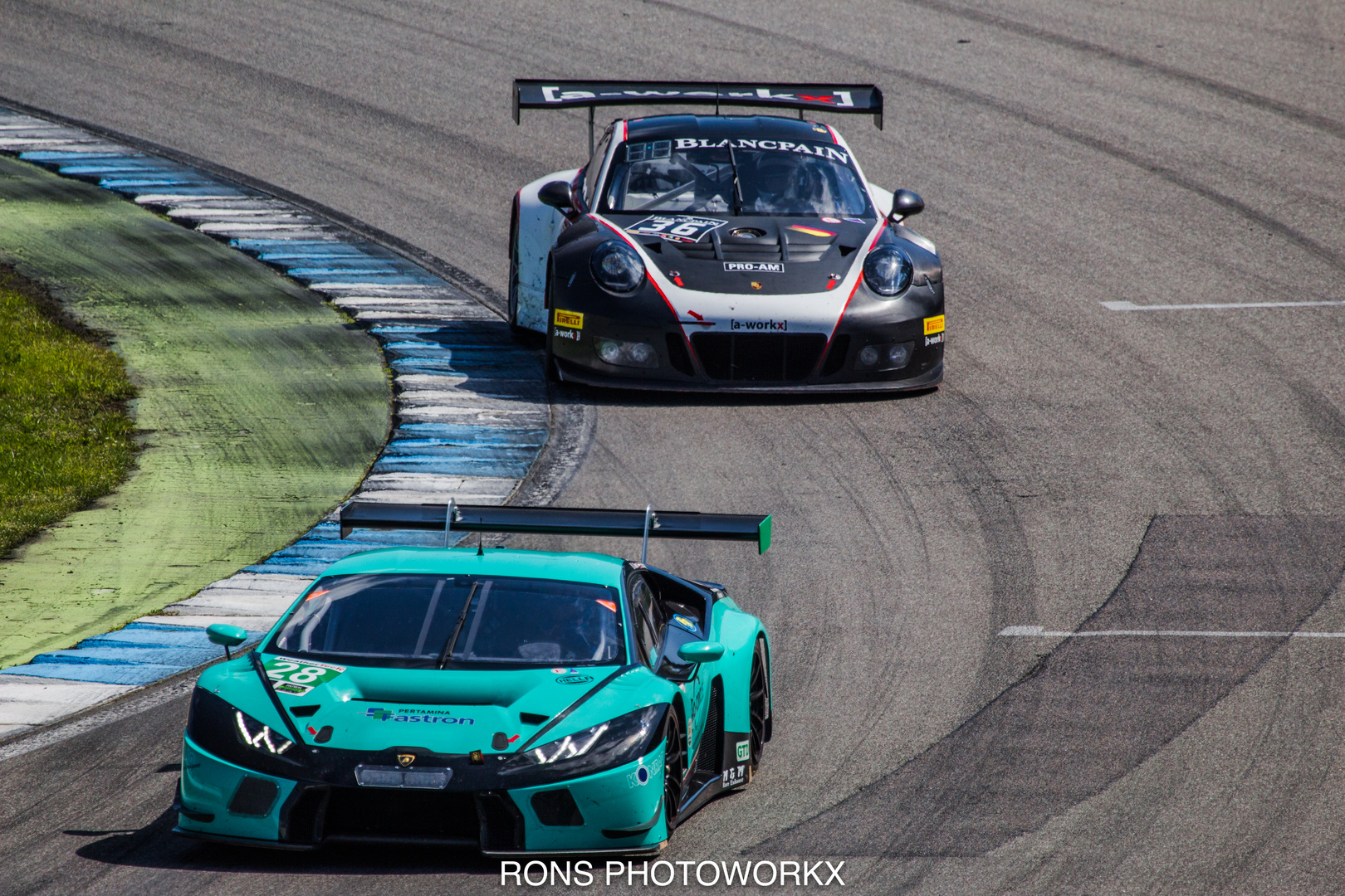 Lambo und Porsche auf dem Hockenheimring