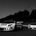 Lamborghini Murcielago GT1 vs. Lamborhini Gallardo GT3 b/w