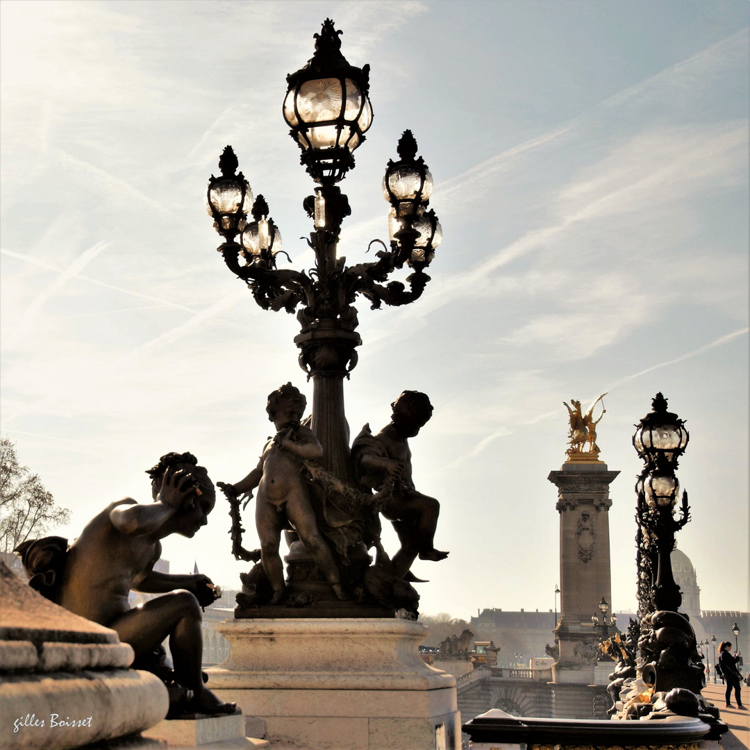 Lampadaires du pont Alexandre III 