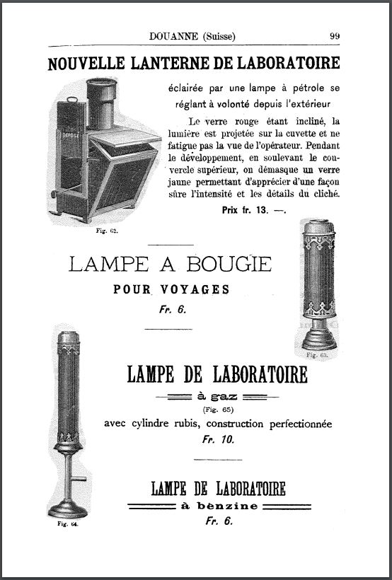 Lampe à bougie pour voyages (Fig. 63.) 1888