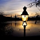 Lampe an der Außenalster