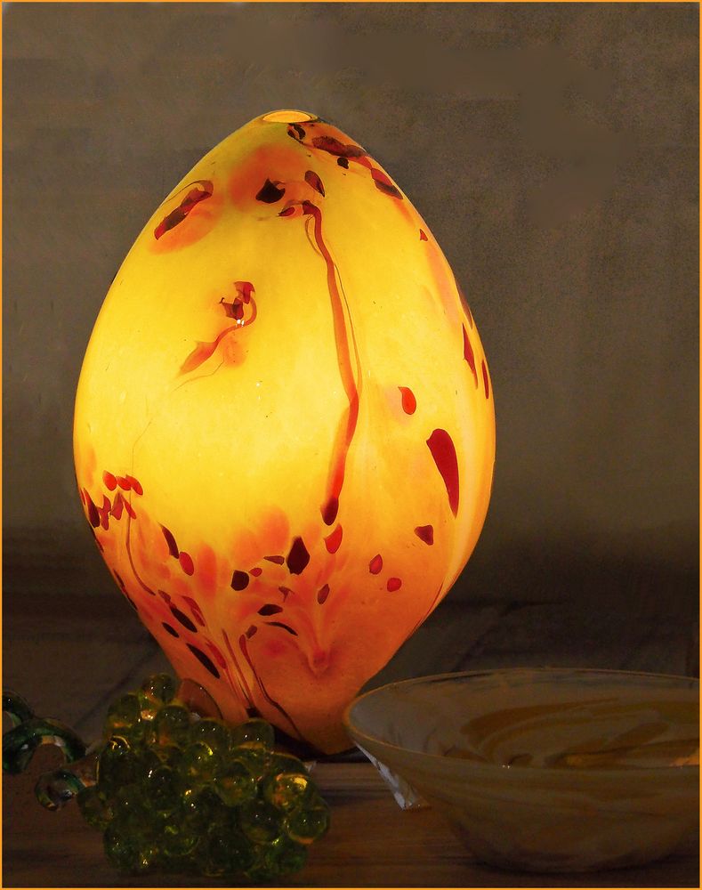 Lampe en verre soufflé