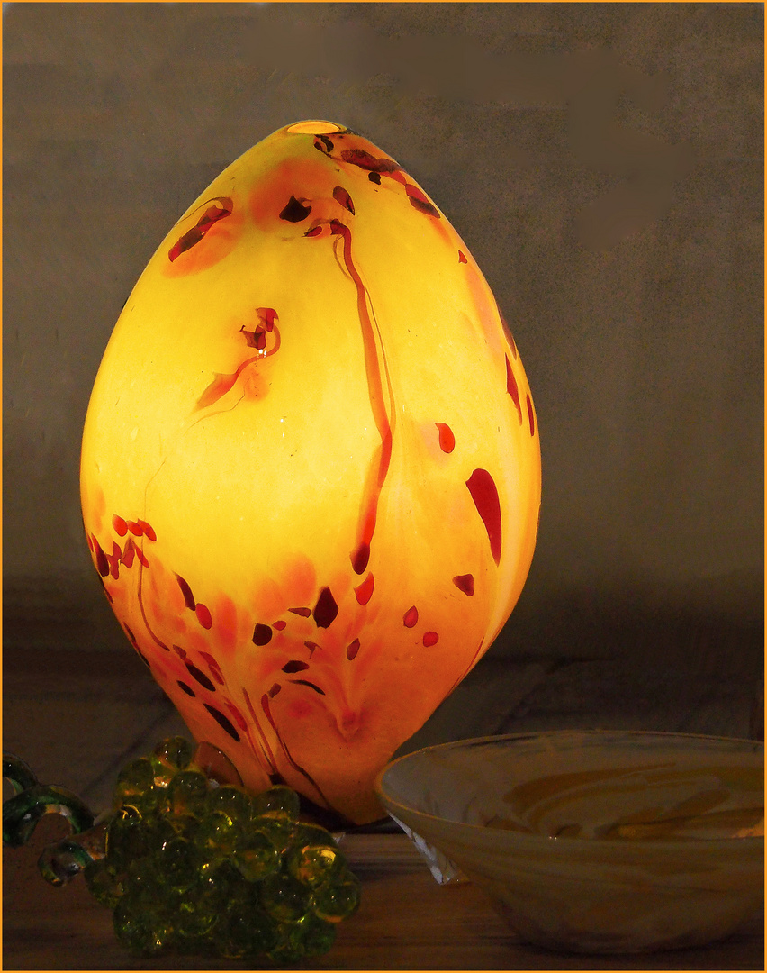 Lampe en verre soufflé