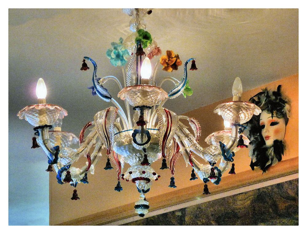 Lampe im Eiscafe Venezia