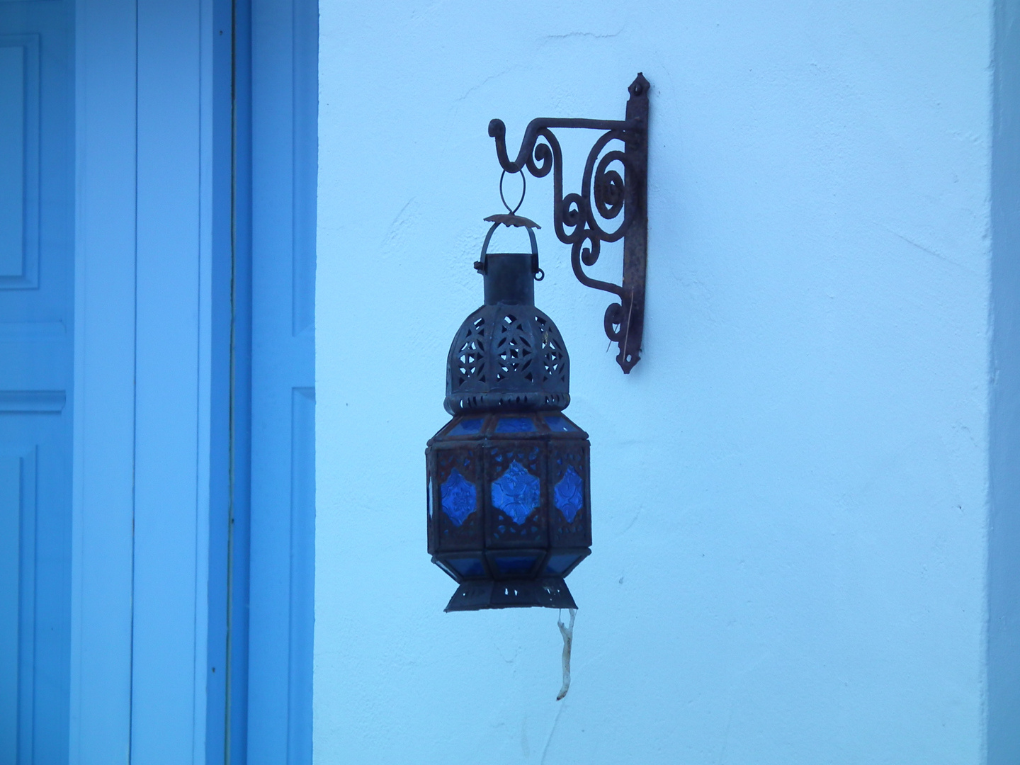 Lampe in Hellblau