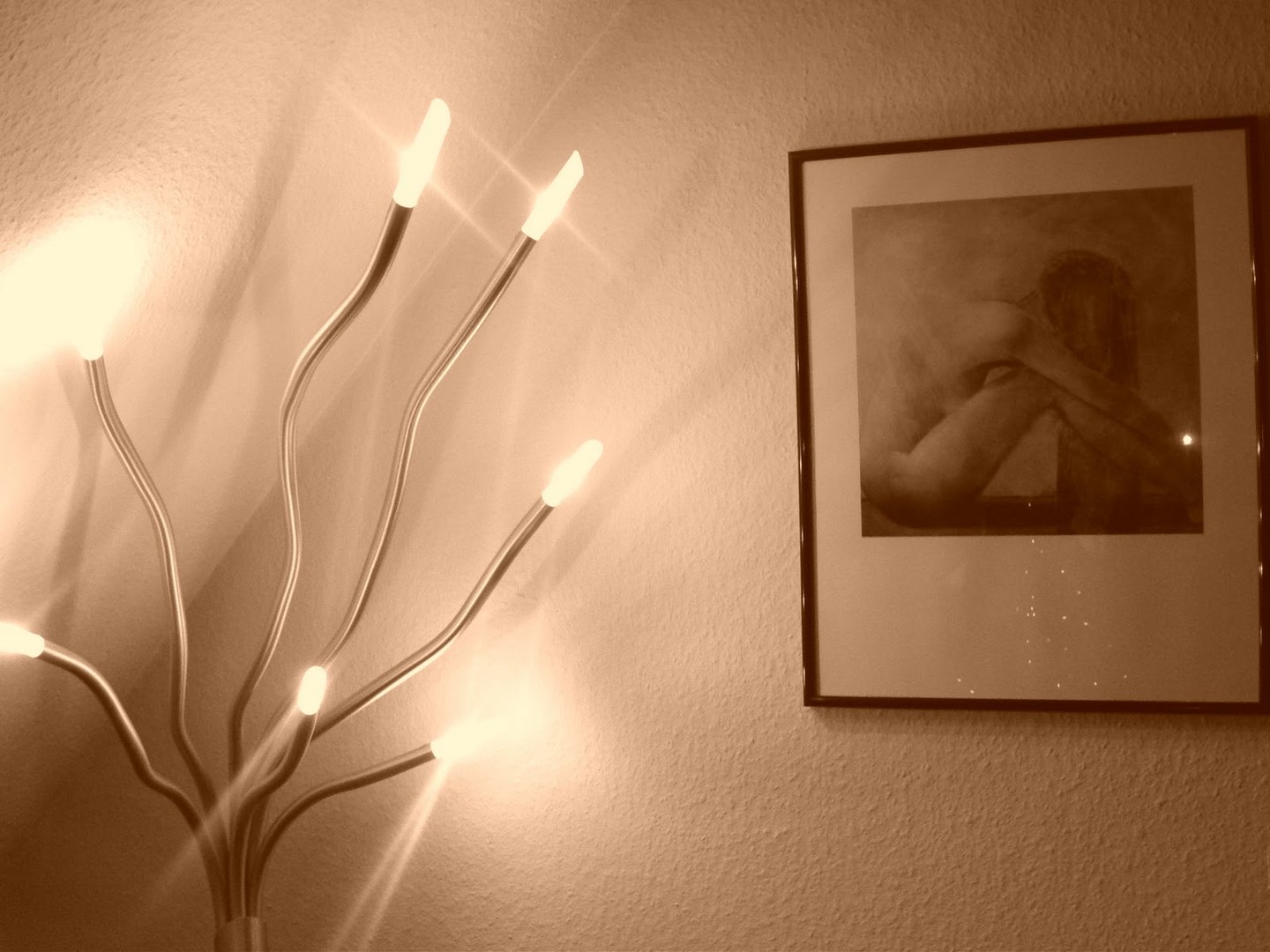 Lampe in Sepia...