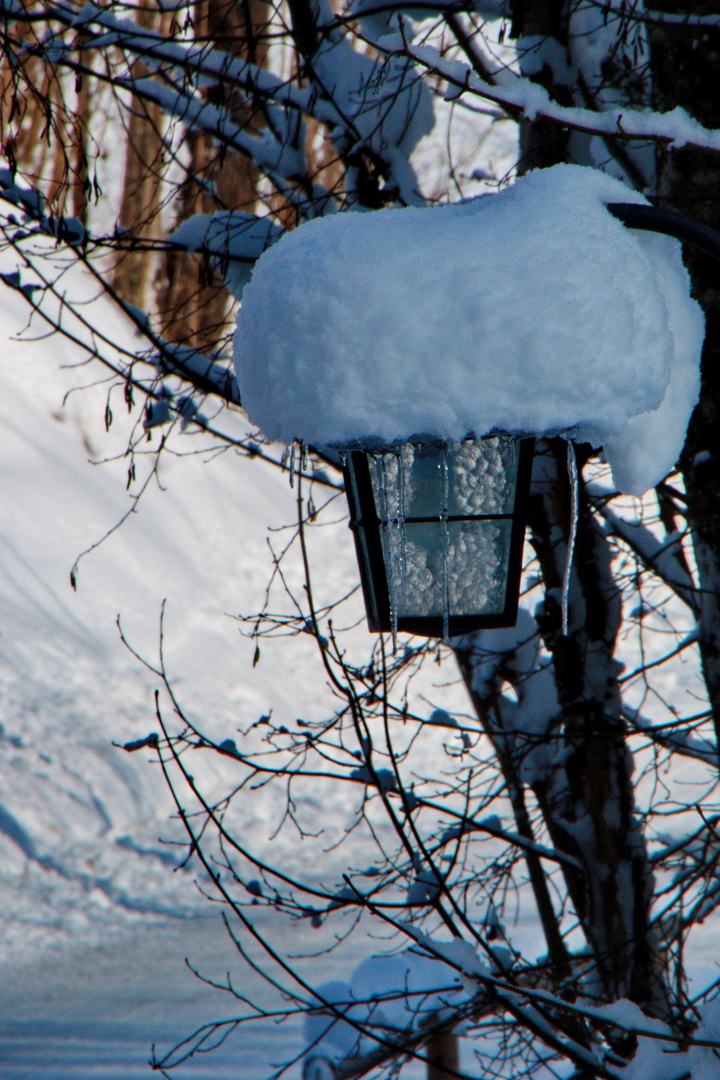 Lampe mit Haube