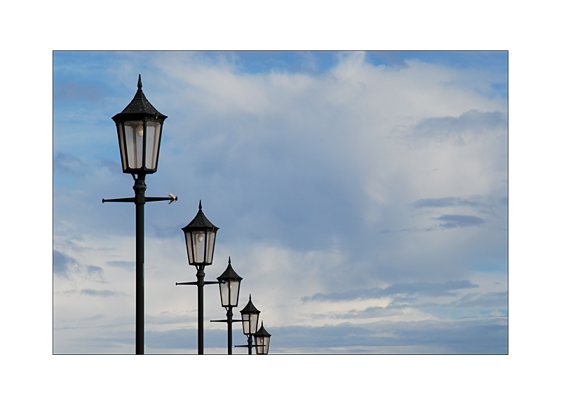 lamps at the harbor