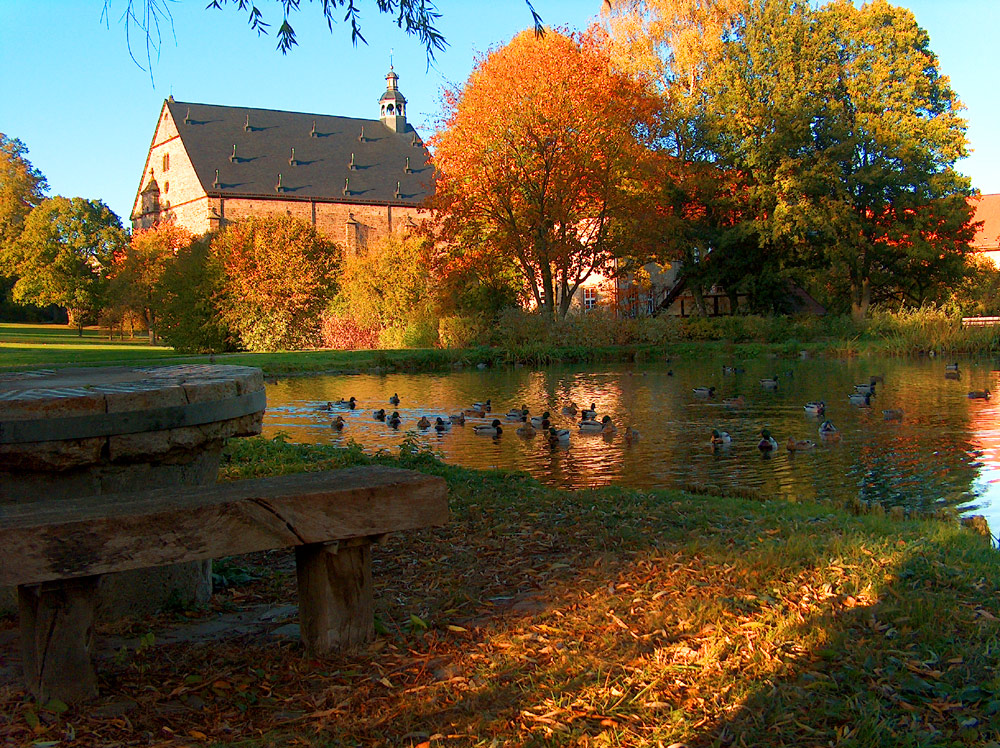 Lamspringer Kloster mit Ententeich