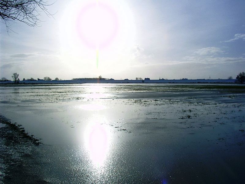 Land unter im Gegenlicht