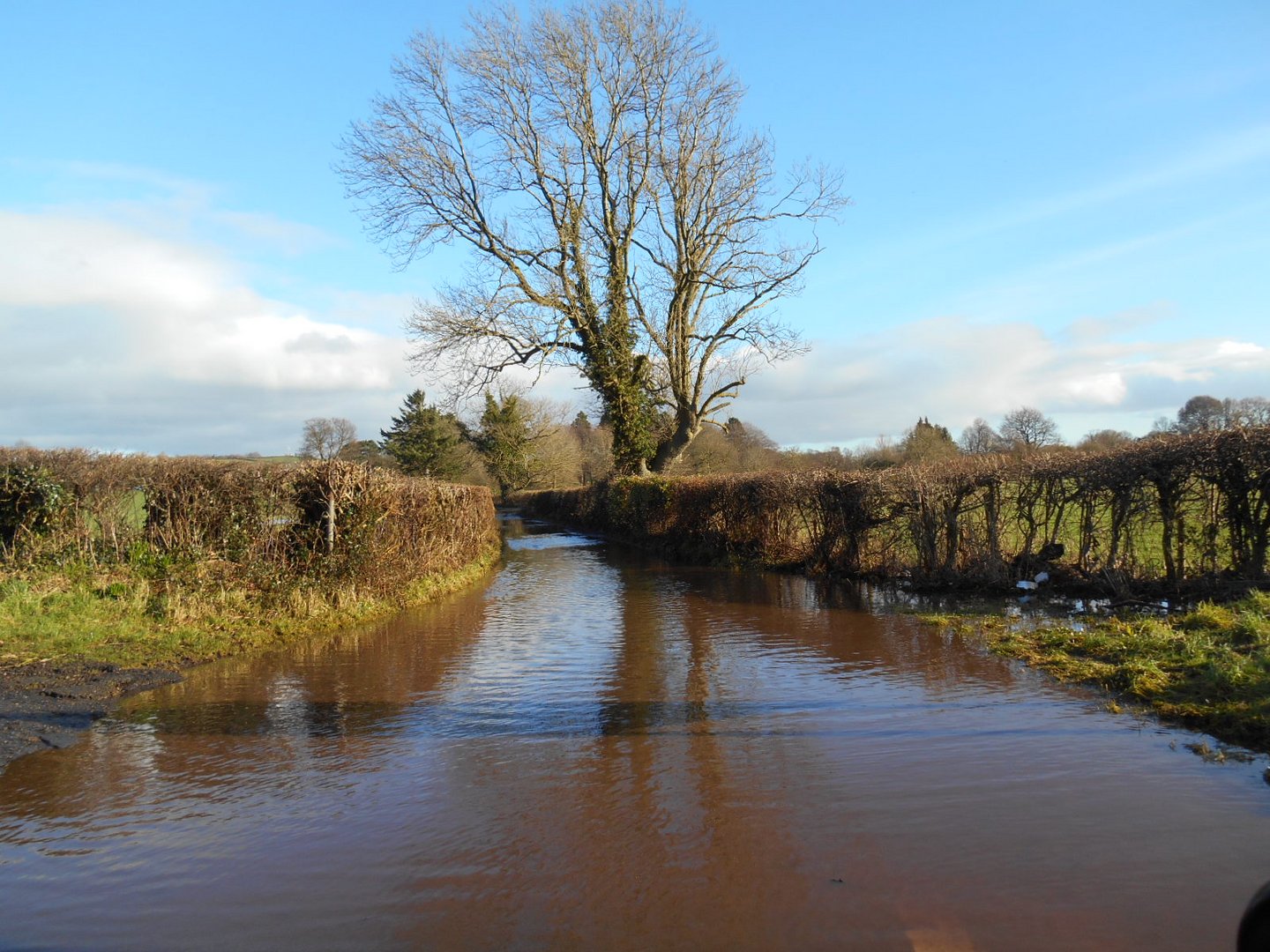 Land unter in Abergavenny, Wales