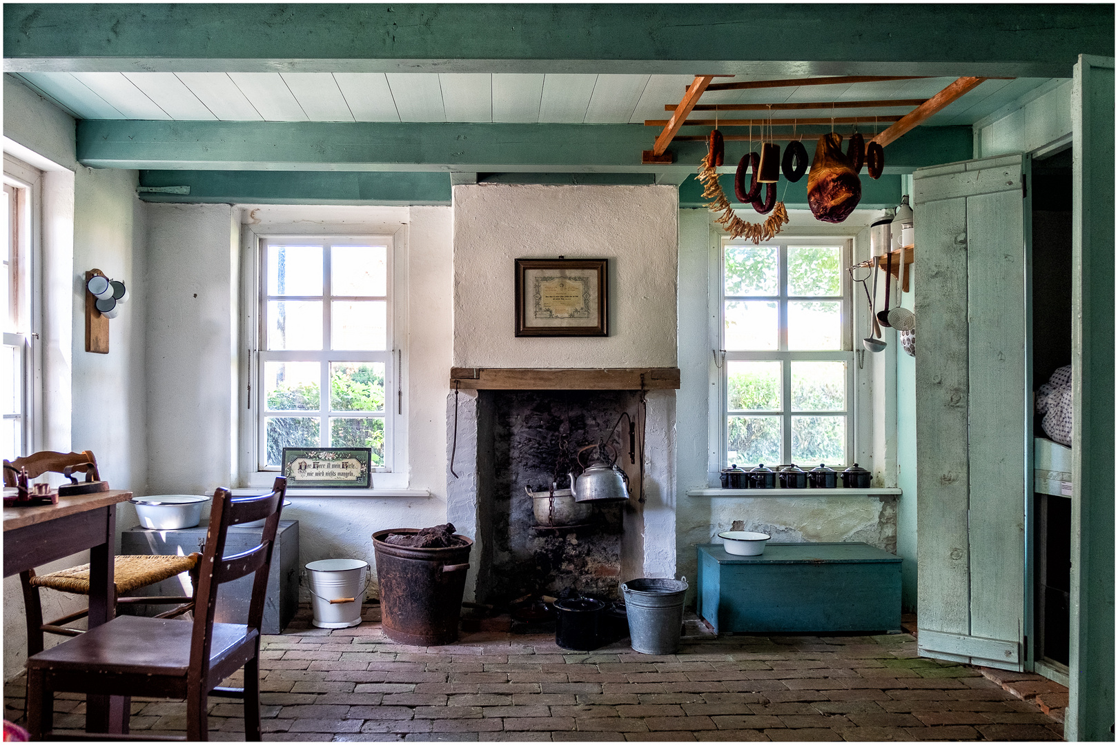 Landarbeiterhaus; Leben in einem Raum