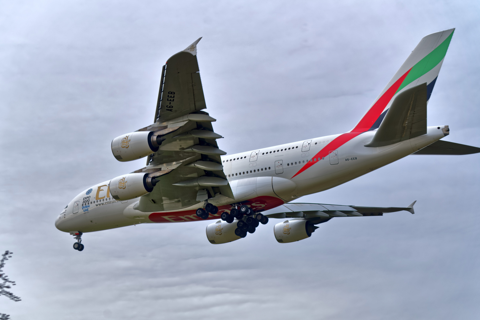 Landeanflug A380 (Emirates)