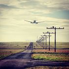 Landeanflug auf dem Düsseldorfer Flughafen