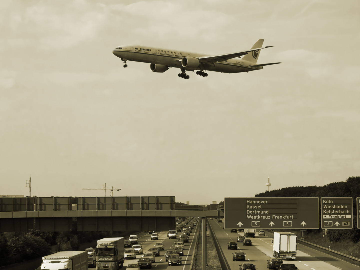 Landeanflug auf den Frankfurter Flughafen