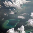 Landeanflug auf die Malediven