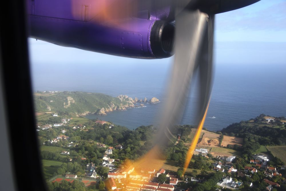 Landeanflug auf Guernsey