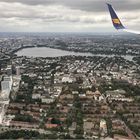 Landeanflug auf Hamburg..