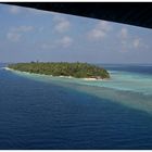 Landeanflug auf "Vilamendhoo", was 14 Tage mein Domizil sein sollte