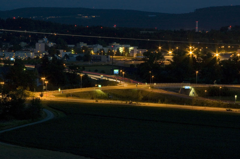 Landeanflug bei Nacht