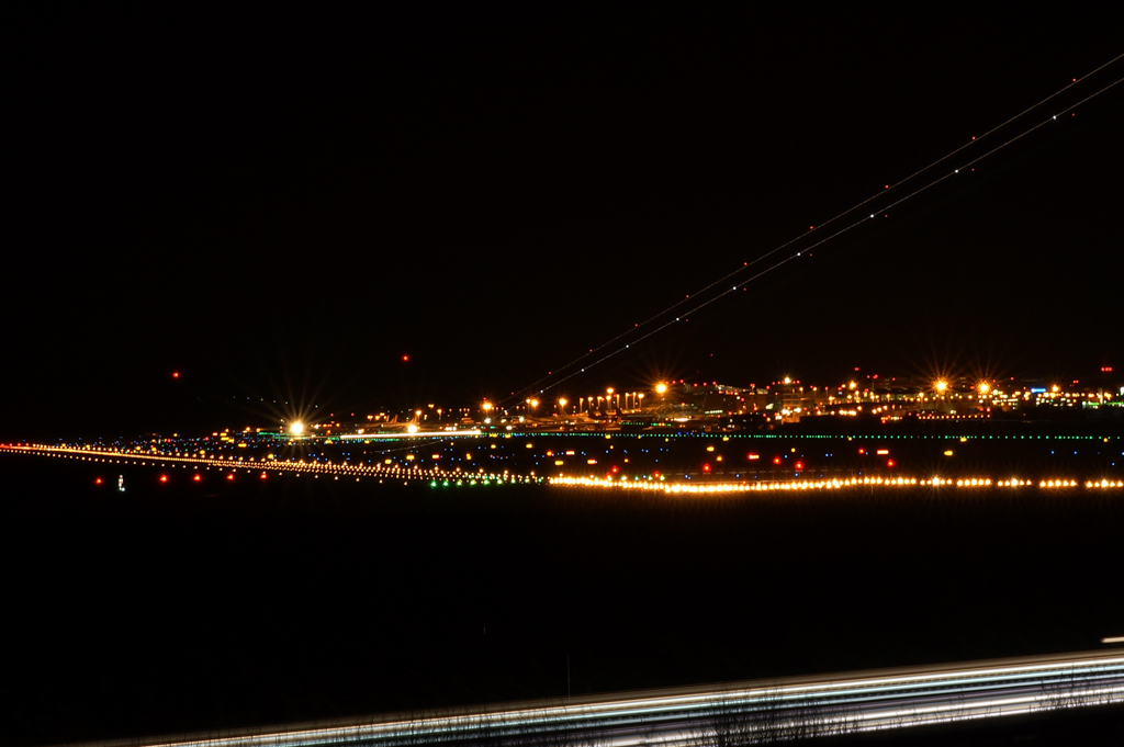 Landeanflug bei Nacht